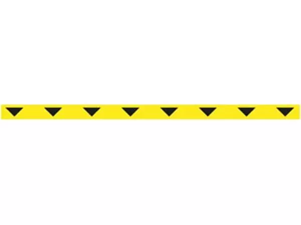 Een Tarifold vloersticker zonder tekst, ft 50 x 1000 mm, geel met zwarte pijlen koop je bij ShopXPress