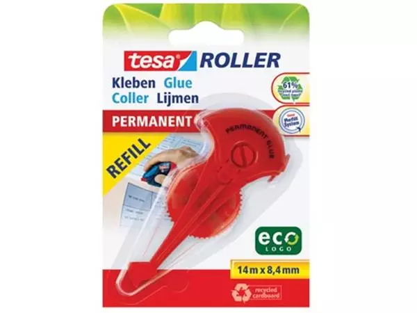 Een Tesa Roller navulling lijmroller permanent ecoLogo, ft 8,4 mm x 14 m, op blister koop je bij ShopXPress
