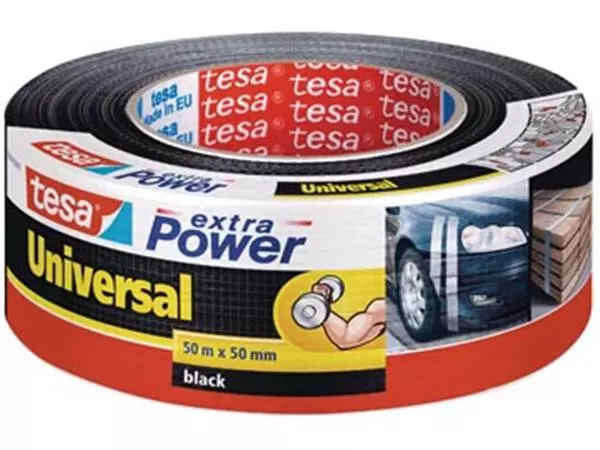 Een Tesa extra Power Universal, ft 50 mm x 50 m, zwart koop je bij ShopXPress