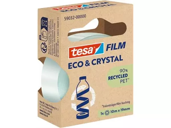 Een Tesafilm eco & crystal, ft 19 mm x 10 m koop je bij ShopXPress
