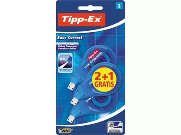 Een Tipp-Ex correctieroller Easy Correct, blister van 3 stuks (2 + 1 gratis) koop je bij ShopXPress