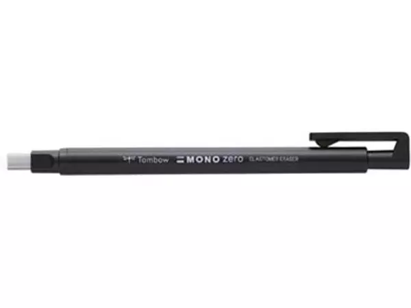 Een Tombow gumstift MONO zero met rechthoekige punt, navulbaar, zwart koop je bij ShopXPress