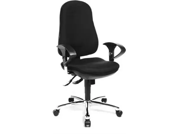 Een Topstar bureaustoel Support SY, zwart, basis uit chroom koop je bij ShopXPress