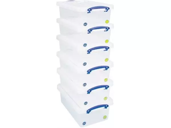 Een Really Useful Box opbergdoos 5,5 l, nestbaar, transparant koop je bij Supplierz BV