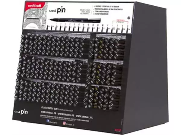 Een Uni Pin fineliner, display van 240 stuks, zwart koop je bij ShopXPress