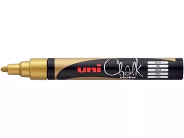 Een Uni-ball krijtmarker goud, ronde punt 1,8 - 2,5 mm koop je bij ShopXPress