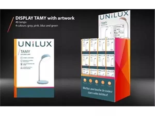 Een Unilux bureaulamp Tamy, LED, display van 48 stuks koop je bij ShopXPress