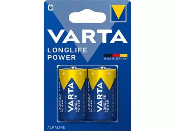 Een Varta Batterij Longlife Power C, blister van 2 stuks koop je bij ShopXPress