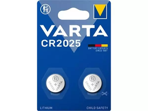 Een Varta knoopcel Lithium CR2025, blister van 2 stuks koop je bij ShopXPress