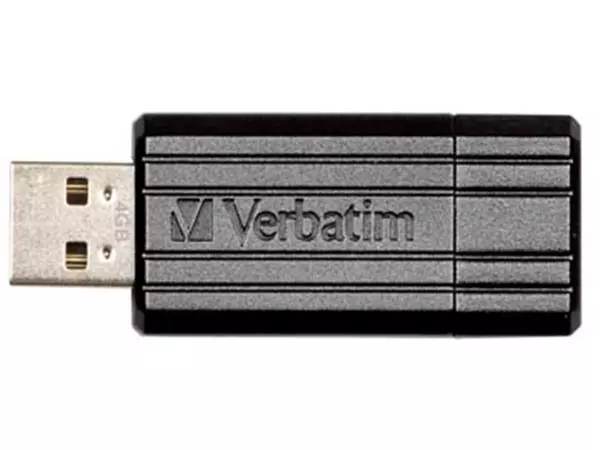 Een Verbatim PinStripe USB 2.0 stick, 16 GB, zwart koop je bij ShopXPress