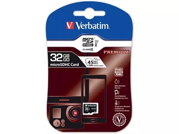 Een Verbatim microSDHC geheugenkaart, klasse 10, 32 GB koop je bij ShopXPress