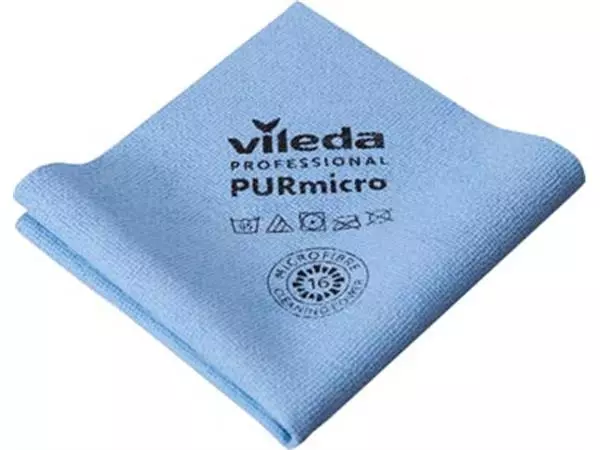 Een Vileda microvezeldoek Purmicro Active, pak van 5 stuks, blauw koop je bij ShopXPress