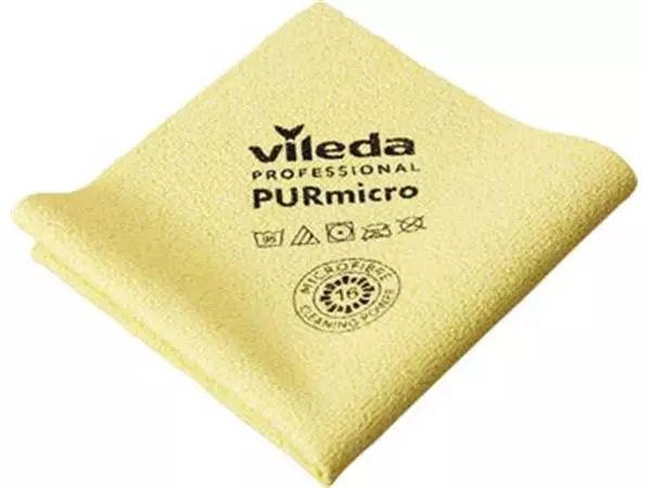 Een Vileda microvezeldoek Purmicro Active, pak van 5 stuks, geel koop je bij ShopXPress