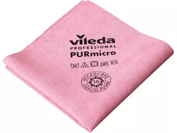 Een Vileda microvezeldoek Purmicro Active, pak van 5 stuks, rood koop je bij ShopXPress