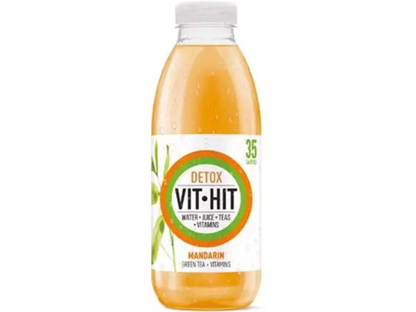 Een Vit Hit vitaminedrank Detox, flesje van 50 cl, pak van 12 stuks koop je bij ShopXPress