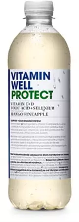 Een Vitamin Well vitaminewater Protect (Mango & Ananas), flesje van 0,5 L, pak van 12 koop je bij ShopXPress