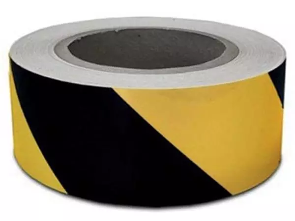 Een Waarschuwingstape, ft 50 mm x 66 m, zwart/geel koop je bij ShopXPress