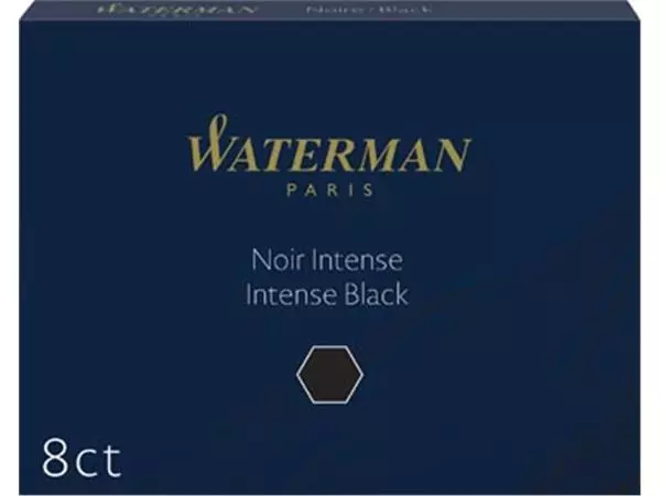 Een Waterman inktpatronen Standard zwart, pak van 8 stuks koop je bij ShopXPress