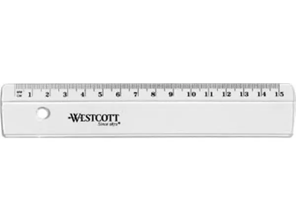 Een Westcott plastic lat 15 cm koop je bij ShopXPress