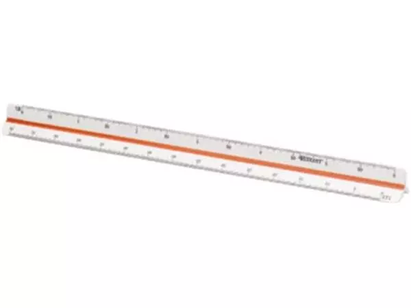 Een Westcott schaallat, 30 cm, 1:2,5; 1:5, 1:10; 1:20; 1:50 en 1:100 koop je bij ShopXPress