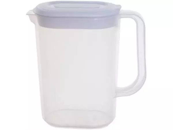 Een Whitefurze schenkkan 1,5 liter, transparant met wit deksel koop je bij ShopXPress