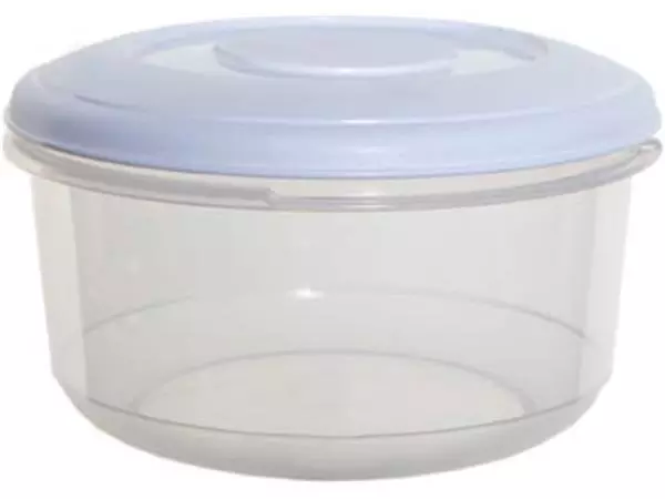 Een Whitefurze vershouddoos rond 2 liter, transparant met wit deksel koop je bij ShopXPress