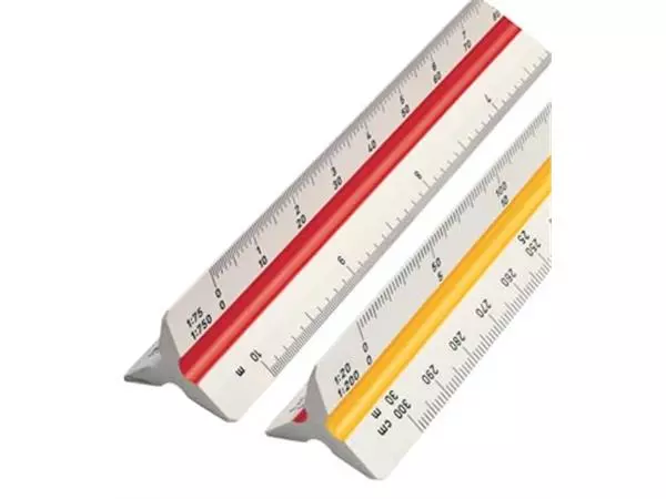 Een rotring driekantige schaallat 1:20; 1:25; 1:50; 1:75; 1:100 en 1:125 koop je bij ShopXPress