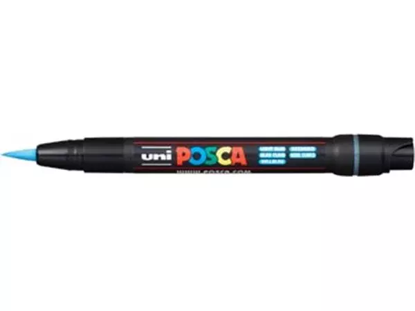 Een uni-ball Paint Marker op waterbasis Posca Brush lichtblauw koop je bij ShopXPress