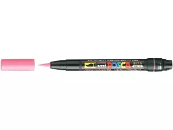 Een uni-ball Paint Marker op waterbasis Posca Brush roze koop je bij ShopXPress