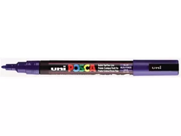 Een uni-ball Paint Marker op waterbasis Posca PC-3M donkerblauw koop je bij ShopXPress