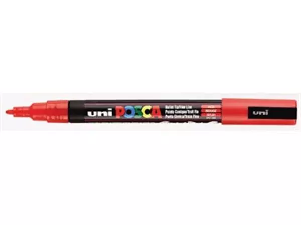 Een uni-ball Paint Marker op waterbasis Posca PC-3M rood koop je bij ShopXPress