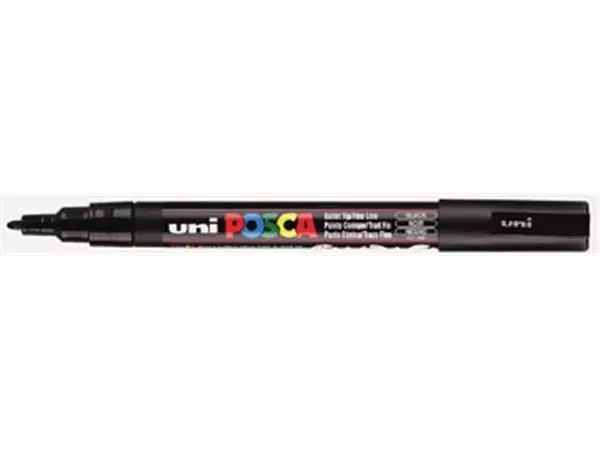 Een uni-ball Paint Marker op waterbasis Posca PC-3M zwart koop je bij ShopXPress