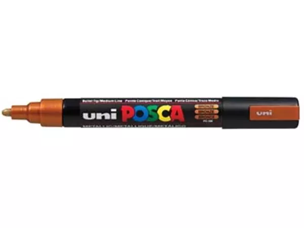 Een uni-ball Paint Marker op waterbasis Posca PC-5M brons koop je bij ShopXPress