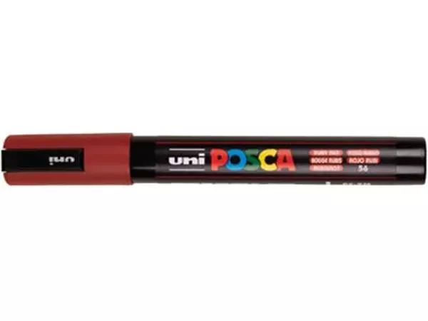 Een uni-ball Paint Marker op waterbasis Posca PC-5M robijnrood koop je bij ShopXPress