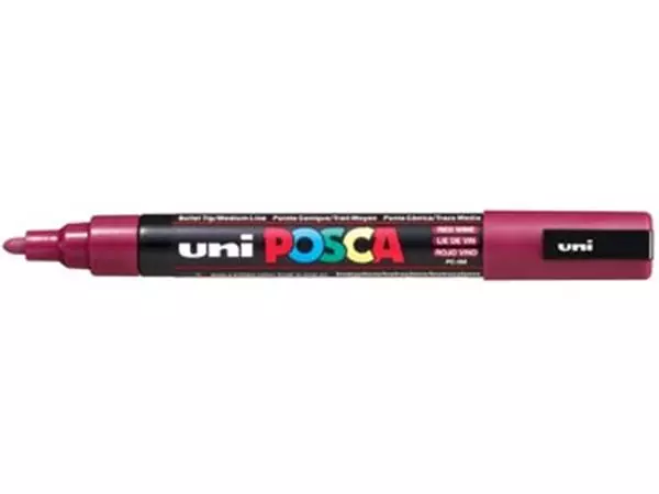 Een uni-ball Paint Marker op waterbasis Posca PC-5M wijnrood koop je bij ShopXPress