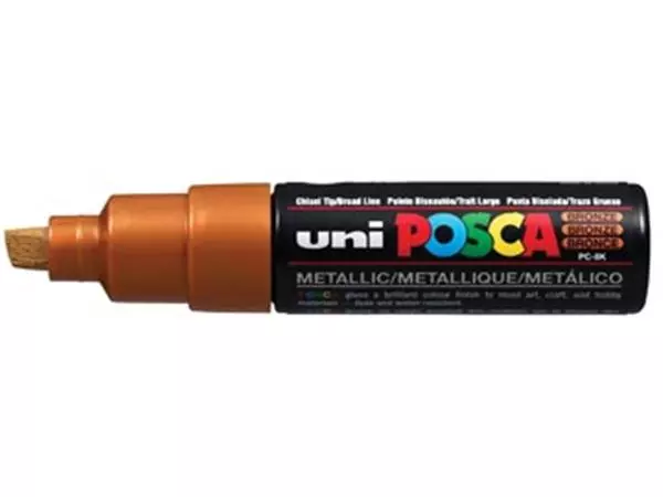 Een uni-ball Paint Marker op waterbasis Posca PC-8K brons koop je bij ShopXPress