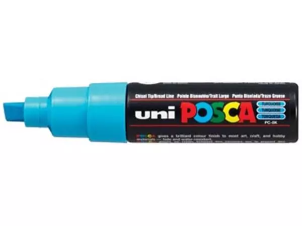 Een uni-ball Paint Marker op waterbasis Posca PC-8K fluo turkoois koop je bij ShopXPress