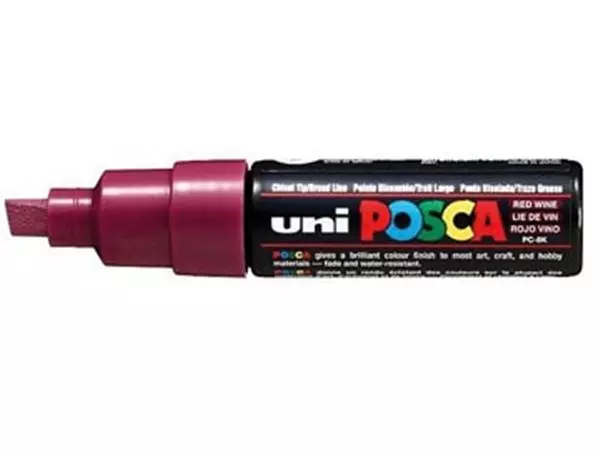 Een uni-ball Paint Marker op waterbasis Posca PC-8K wijnrood koop je bij ShopXPress