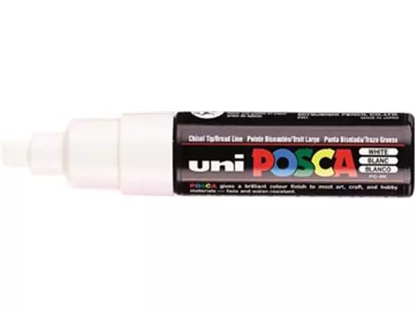 Een uni-ball Paint Marker op waterbasis Posca PC-8K wit koop je bij ShopXPress