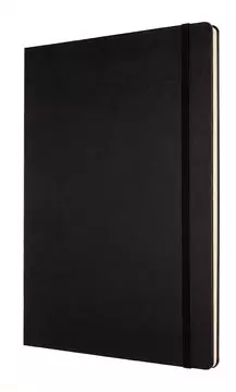 Een Moleskine notitieboek, ft A4, effen, harde cover, 192 blad, zwart koop je bij ShopXPress