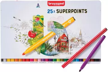 Een Bruynzeel viltstift Expression, doos van 25 stuks koop je bij ShopXPress