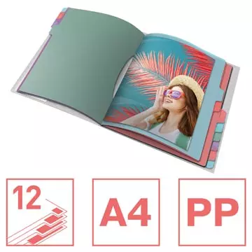 Een Esselte Colour'Breeze sorteermap, PP, ft A4, 12 tabs, assorti koop je bij ShopXPress