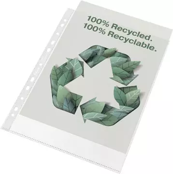 Een Esselte geperforeerde showtas, 100 % gerecycleerd, ft A4, 70 micron, doos van 100 stuks koop je bij ShopXPress