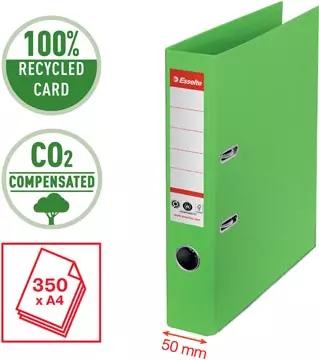 Een Esselte No.1 ordner CO² Gecompenseerd A4, 5 cm, groen koop je bij ShopXPress