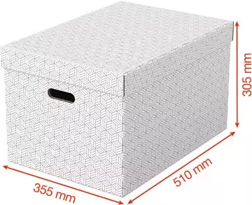 Een Esselte Home opbergdoos, ft 35,5 x 51 x 30,5 cm, wit, pak van 3 stuks koop je bij ShopXPress