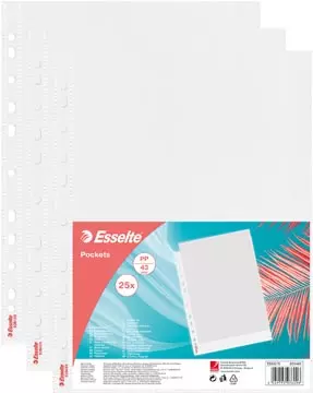 Een Esselte Colour'Breeze geperforeerde showtas, ft A4, 43 micron, gekorreld, pak van 25 stuks koop je bij ShopXPress