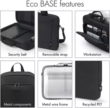 Een Dicota laptoptas Eco Top Traveller, voor laptops tot 14,1 inch, zwart koop je bij ShopXPress