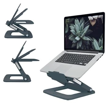 Een Leitz Ergo verstelbare laptopstandaard, grijs koop je bij ShopXPress