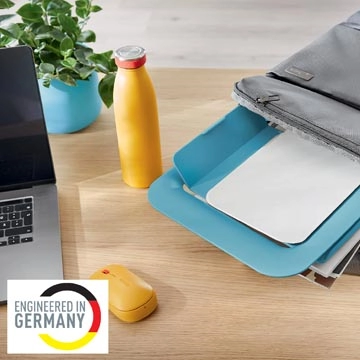 Een Leitz Ergo Cosy laptopstandaard, 80 % gerecycleerd kunststof, blauw koop je bij ShopXPress