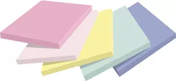 Een Post-it recycled notes Nature, 100 vel, ft76 x 76 mm, pak van 6 blokken, geassorteerde kleuren koop je bij ShopXPress